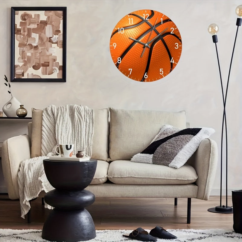 HoopsTime - Stille Basketbollar Klocka, Batteridriven