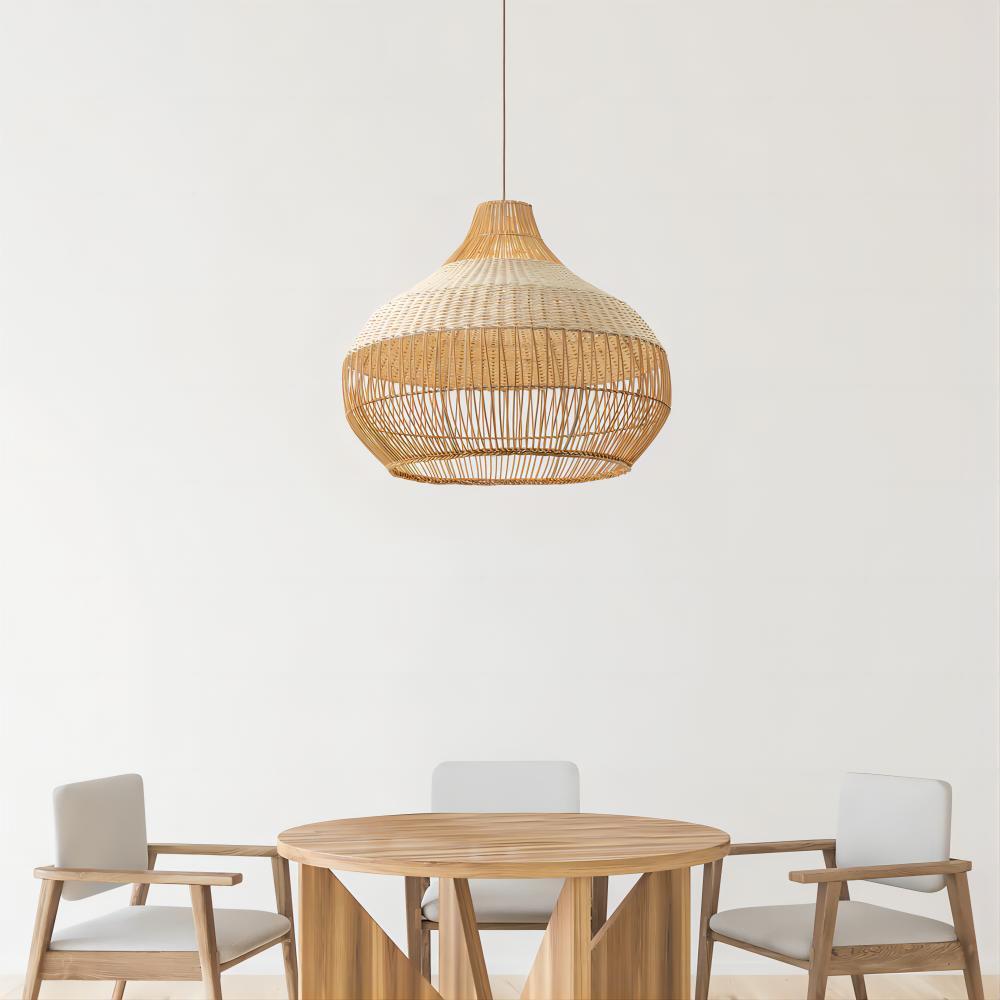 Rieten designlampa i japansk stil