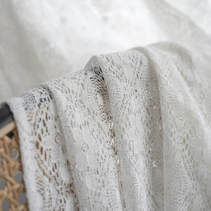 Jacquard Blomma Urtagen Polyester Gardin