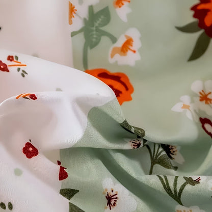 GeoBloom Duntäcke Set - Eleganta Blommiga &amp; Geometriska Sängklädsset