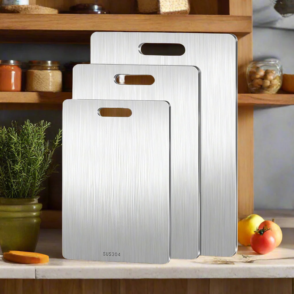 Royallure Titanium Förbättrad Skärbräda - Hållbar, Dubbel-Sidig, Livsmedelsklassad Säker Skäryta för Kök och Utomhusbruk