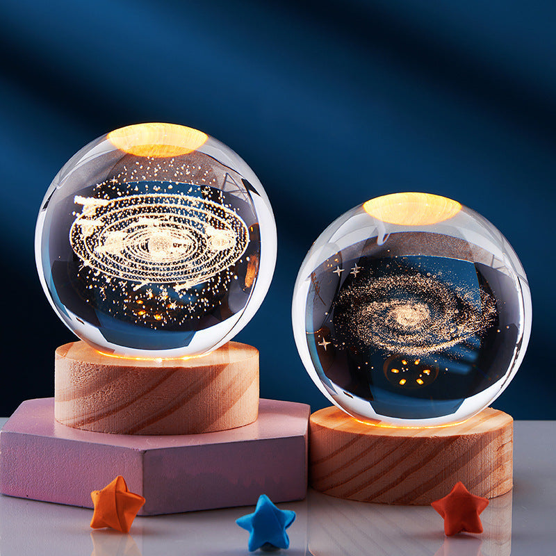 CrystalLight - 3D Kristall Nattlampa
