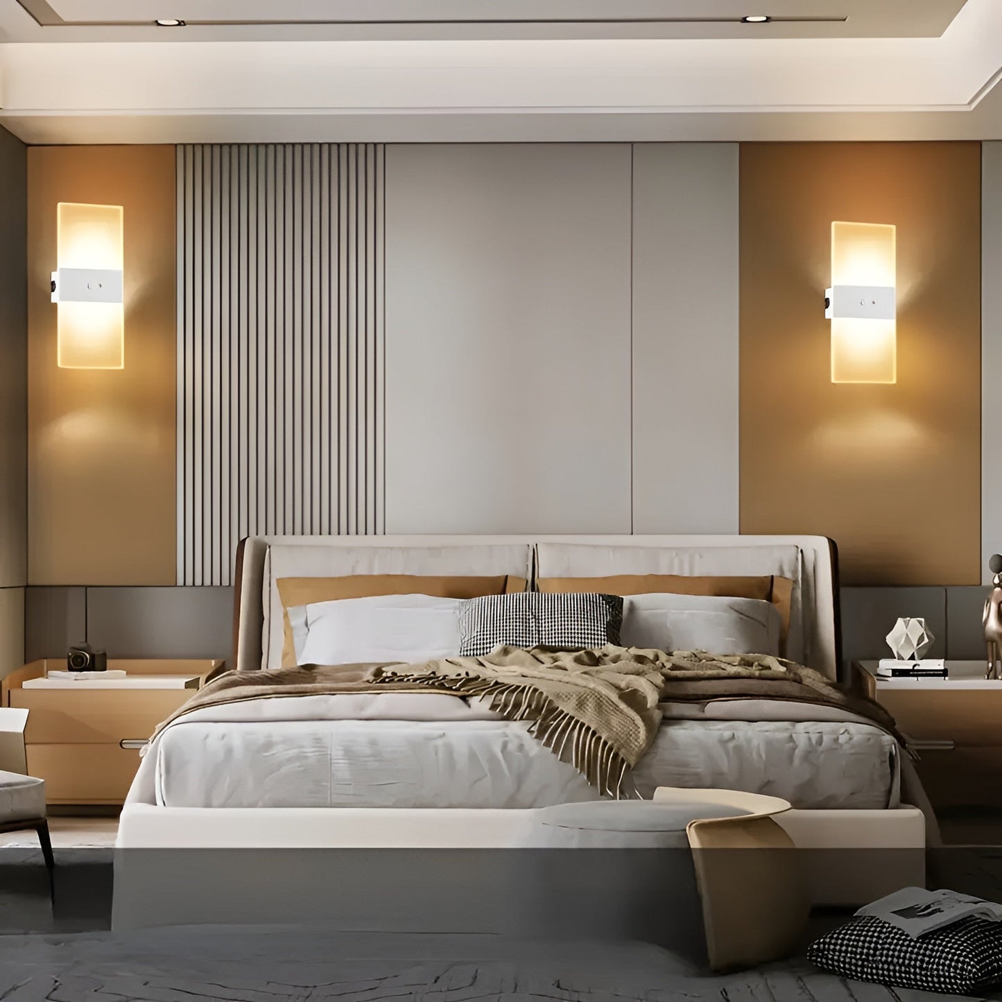 LED-nattlampor med rörelsesensor 2-pack - USB-laddning | Magnetisk montering för sovrum, hall och trappa