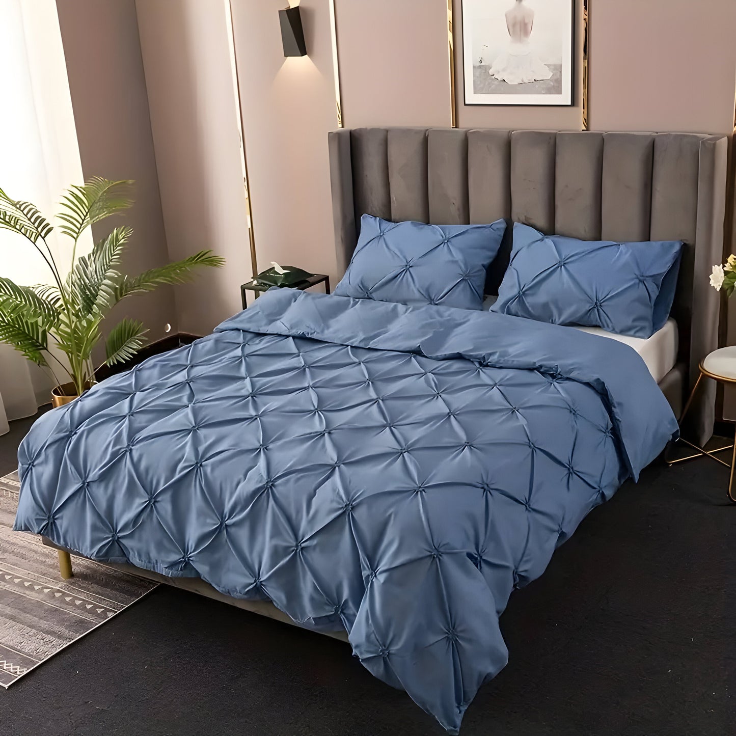 CloudLoom Duvet Set - Kneifen Rynkade Filtäckes Set