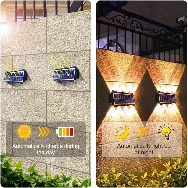 Solenergidriven Vägglampa – Energibesparande Utomhus LED-lampa