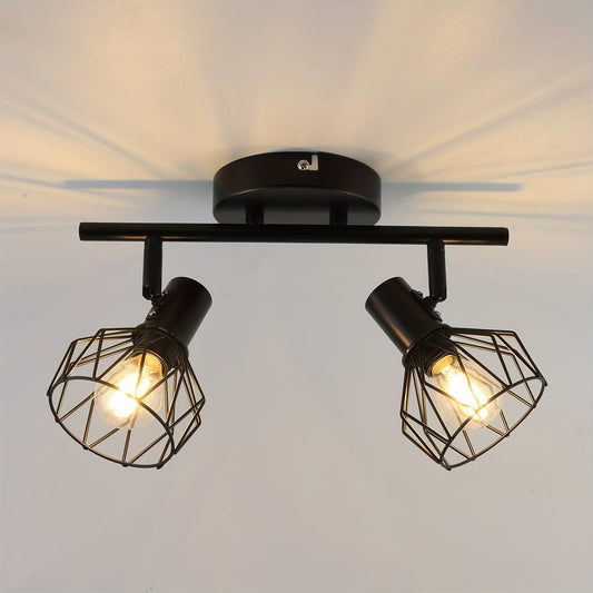 SpotFlex - Svängbar LED Takspot med 2 Bollar E14 Svart