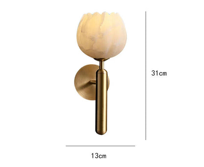 LuxeLicht - Romantisk Vägglampa med Marmorfinish
