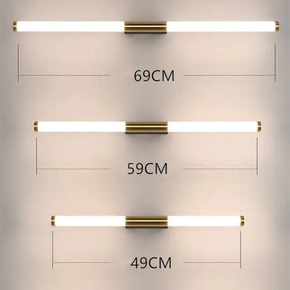 Leigh Enkel Modern Linjär LED Vägglampa Vit-Guld Sovrum Metall