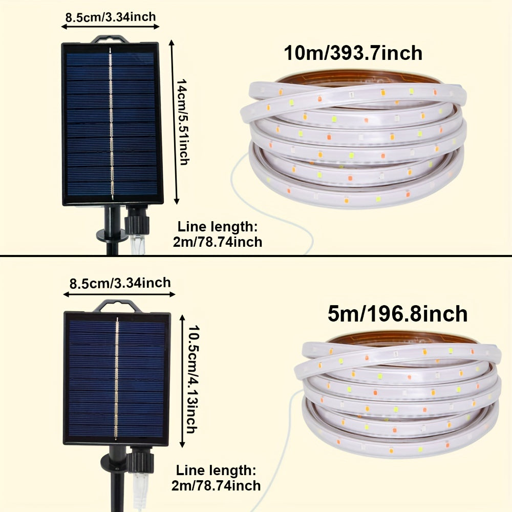 Carvallo Flexibel Solig LED-Ljusslang med fjärrkontroll | Kreativ utomhusbelysning | Energieffektiv & Väderbeständig