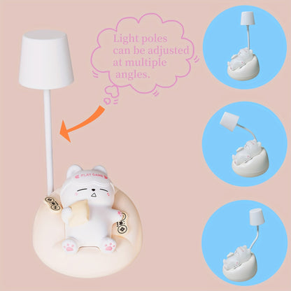 LumiKat - Mjuk Katt Nattlampa med USB Laddning