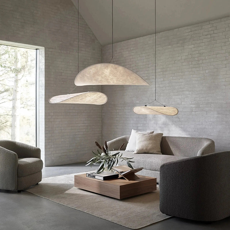 LunaLux Modern LED Taklampa i Metall och Konstsilke i Vitt för Sovrum