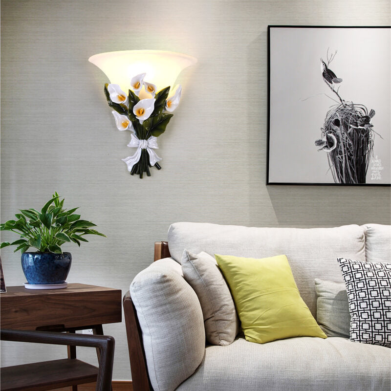 BloomLight - Vägglampa med 1 Arm och Blomsterbuske Form