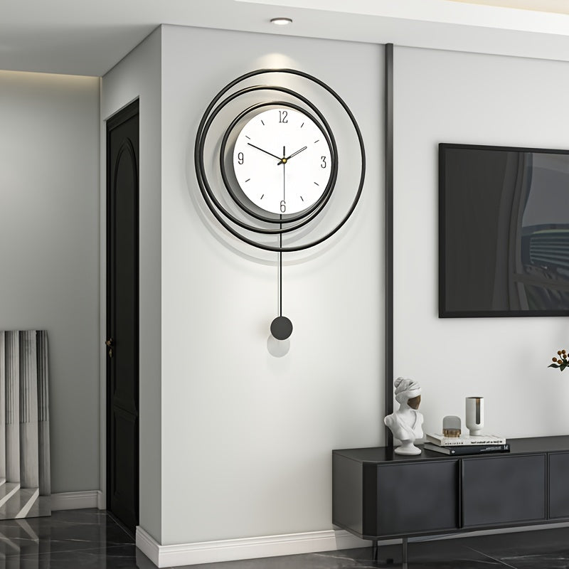 Modern Minimalistisk Metallväggklocka - 72 cm Hög och 45 cm Bred