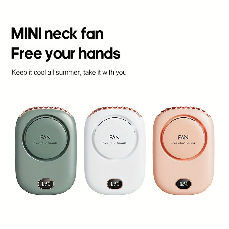 Carvallo Nackventilator BreezyLoop | USB-laddning | 3 hastigheter | 2000 mAh batteri | Handsfree-kylning