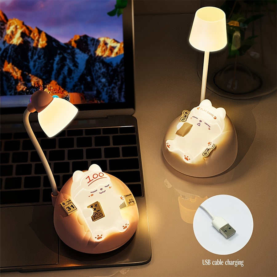 LumiKat - Mjuk Katt Nattlampa med USB Laddning