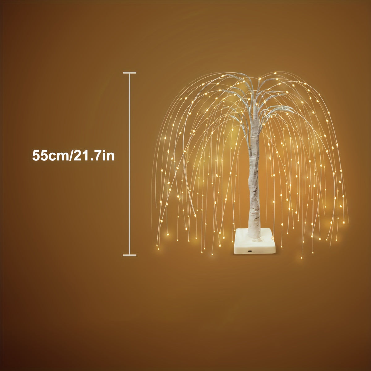 WillowLight - Romantisk Pilträd Bordslampa med 192 LED:s och 8 Ljusstyrkor
