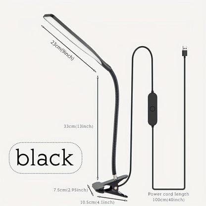 FlexiGlow - LED-skrivbordslampa med svanhals och klämma