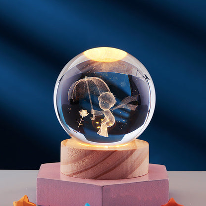 CrystalLight - 3D Kristall Nattlampa