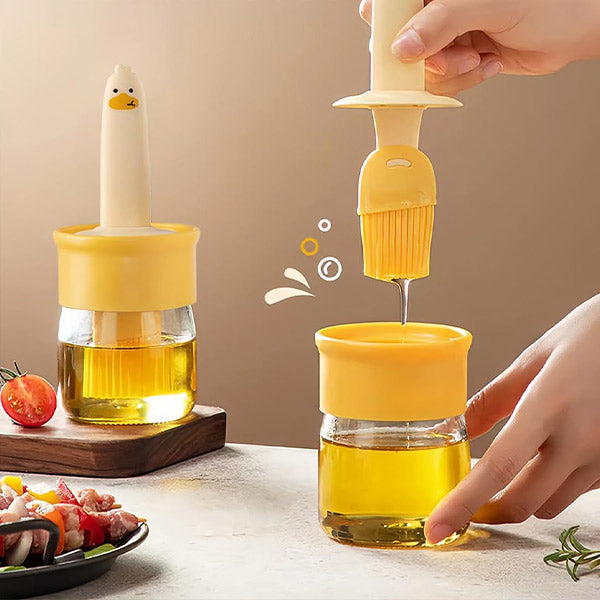 Carvallo – Den praktiska oljedosern med integrerad silikonborste!