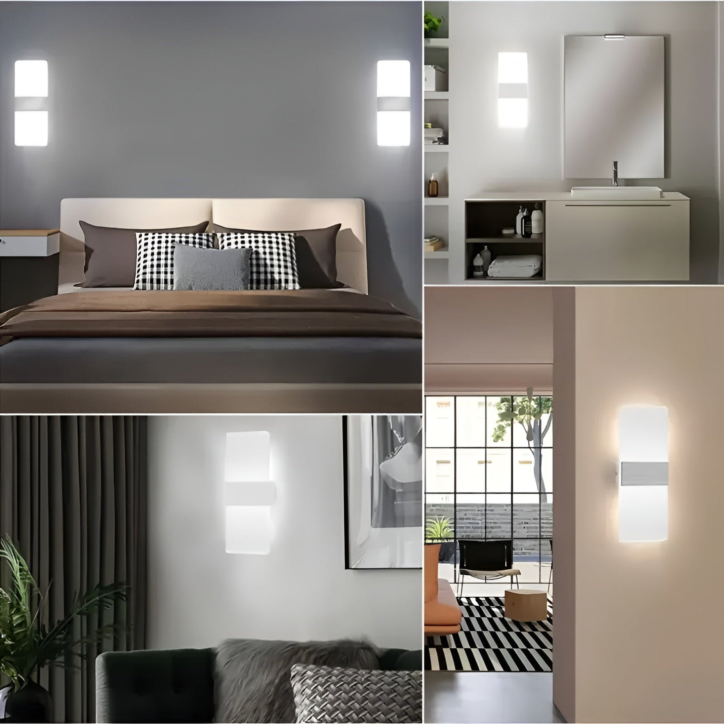 LED-nattlampor med rörelsesensor 2-pack - USB-laddning | Magnetisk montering för sovrum, hall och trappa