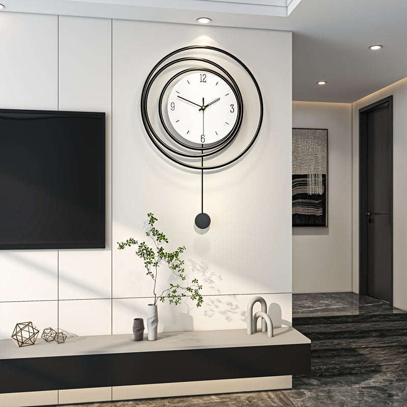 Modern Minimalistisk Metallväggklocka - 72 cm Hög och 45 cm Bred