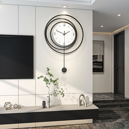 Modern Minimalistisk Metallväggklocka - 72 cm Hög och 45 cm Bred