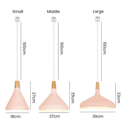 Fransk Macaron Konisk Metall Pendellampa