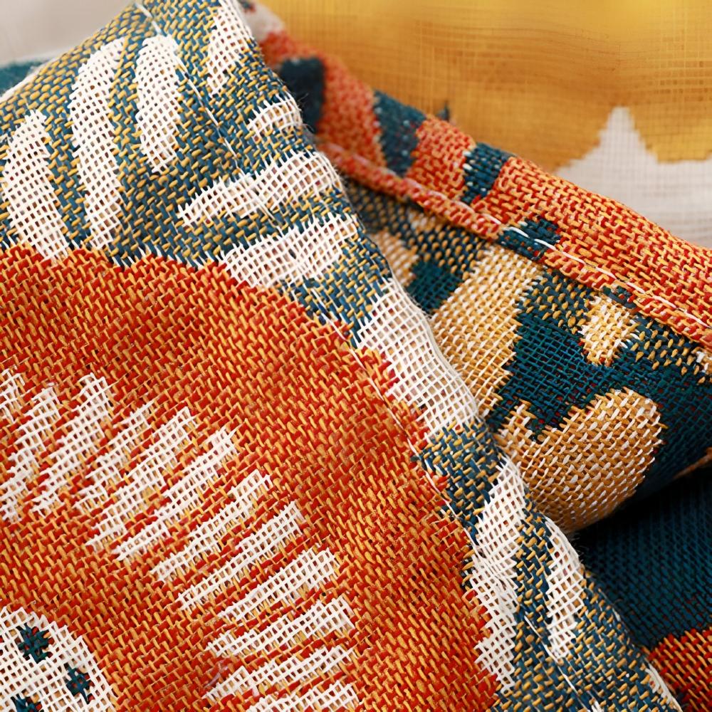 Rostryckt badhandduk sommar