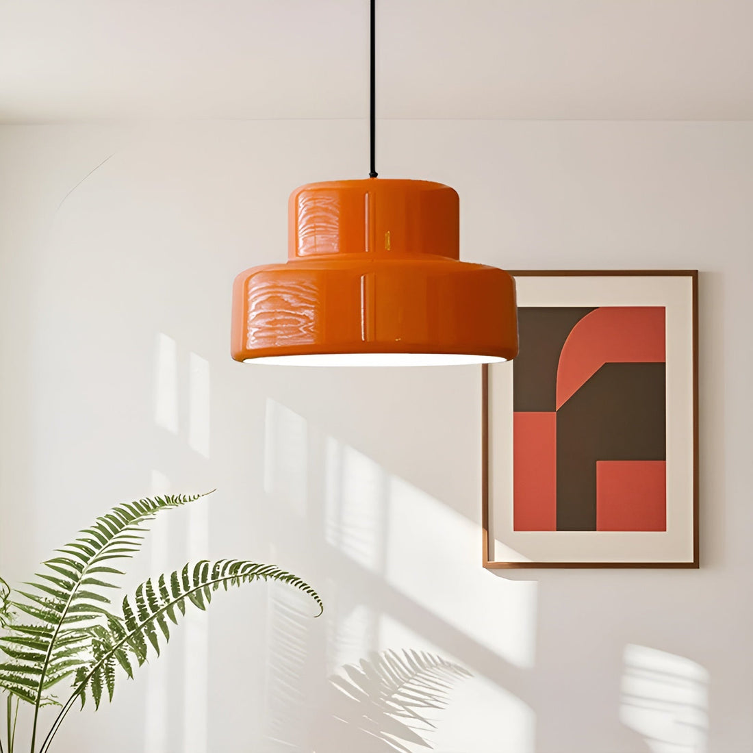 Bauhaus-hänglampa – Vintage utseende i orange | Stilig pendellampa för ditt hem