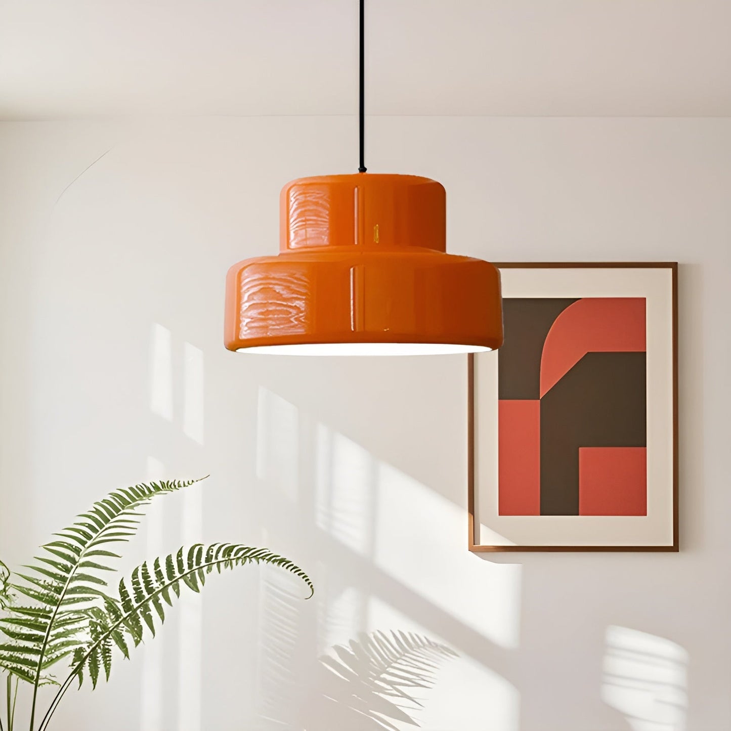 Bauhaus-hänglampa – Vintage utseende i orange | Stilig pendellampa för ditt hem