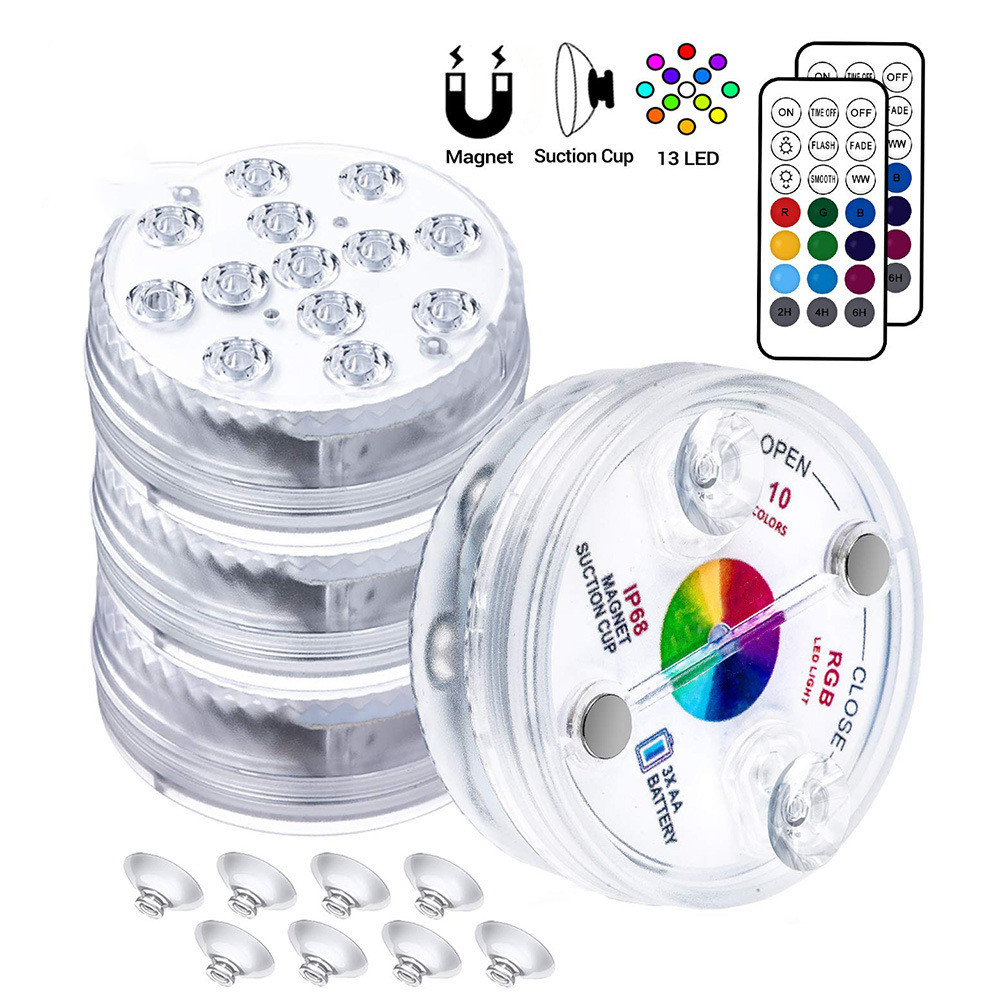 Underwater LED-lampa med fjärrkontroll – RGB flerfärgad poolbelysning för badrum och dammar