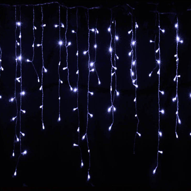 LED stjärnhimmel istapp ljusslinga – Dekorativa ljusgardiner för jul och trädgård