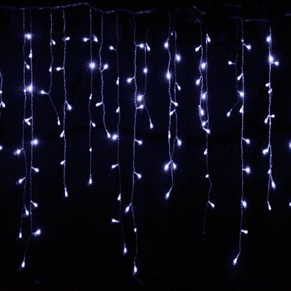 LED stjärnhimmel istapp ljusslinga – Dekorativa ljusgardiner för jul och trädgård