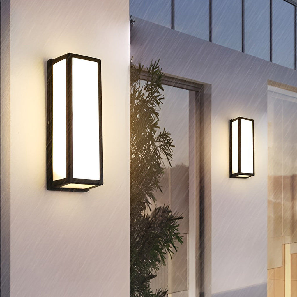 Utomhus vägglampa svart aluminium lyktstolpe