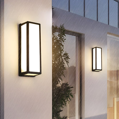 Utomhus vägglampa svart aluminium lyktstolpe