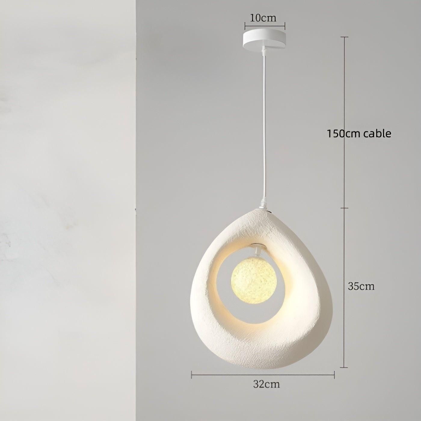 Pendellampa i Wabi-Sabi stil – Minimalistisk hängande lampa för vardagsrum och matplats