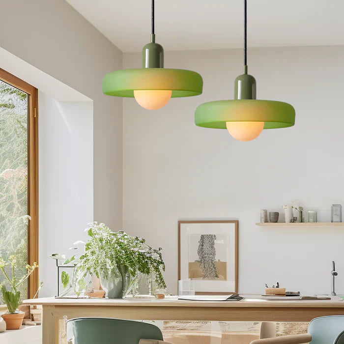 Bauhaus Färgglad Glas Hänglampa