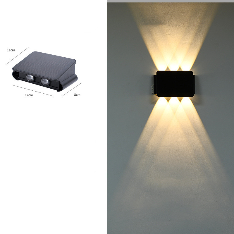 Modern LED utomhusvägglampa med Up &amp; Down ljus – Vattentät vägglampa för husfasad och entréområde