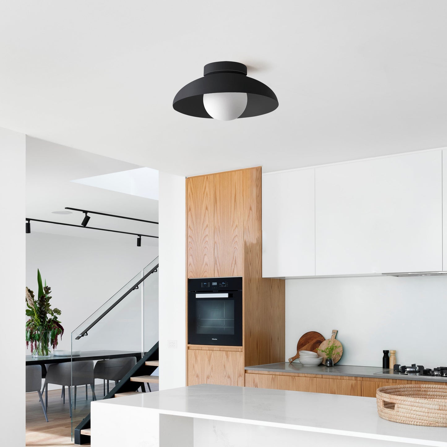 Modern Metallisk Semi-Flush Taklampa för Hallen