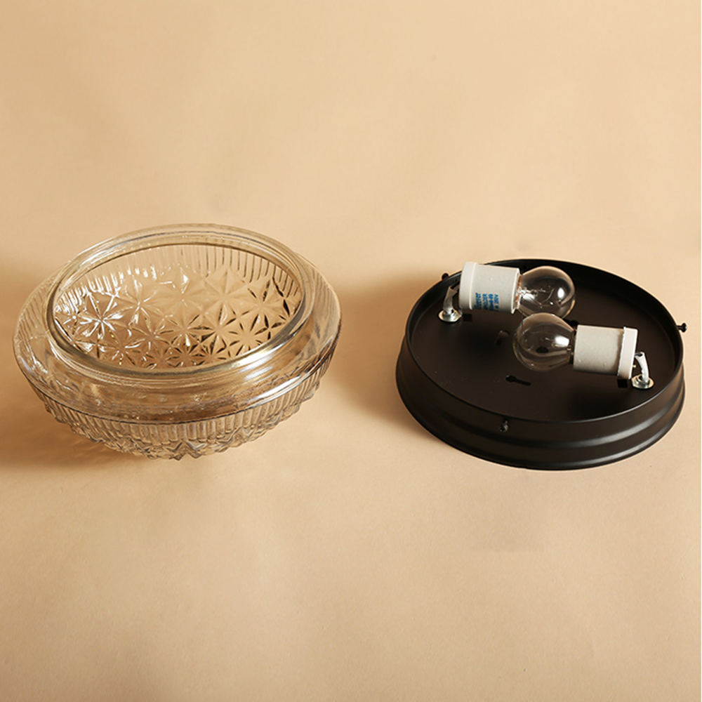 Klar Ribbade Glaskronlamp för Sovrum