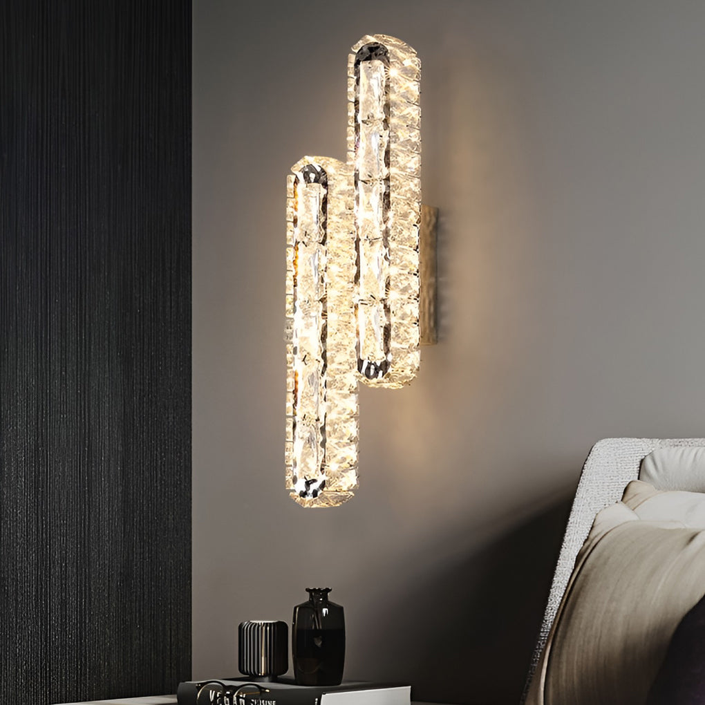 CrystalLux - Dubbel LED Kristall Vägglampa med Dimbar Funktion
