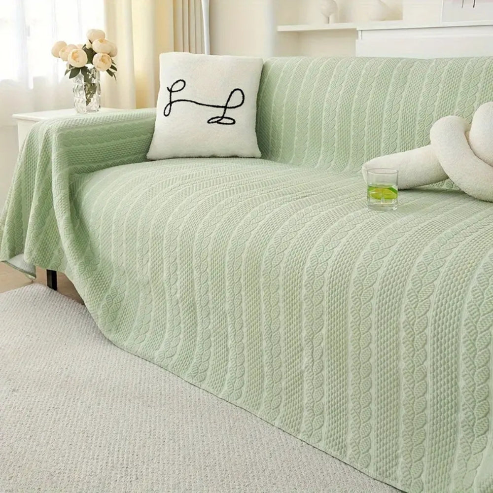 Tranquil Plush Leaf Sofföverdrag