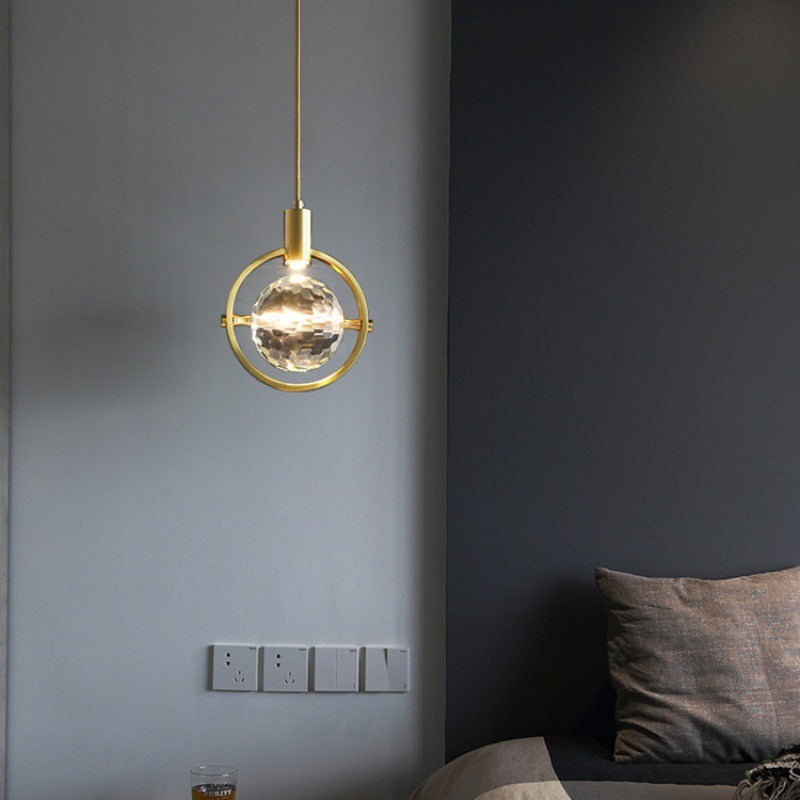 LumiCrystal - LED Hänglampa med Ringformad Kristalldesign