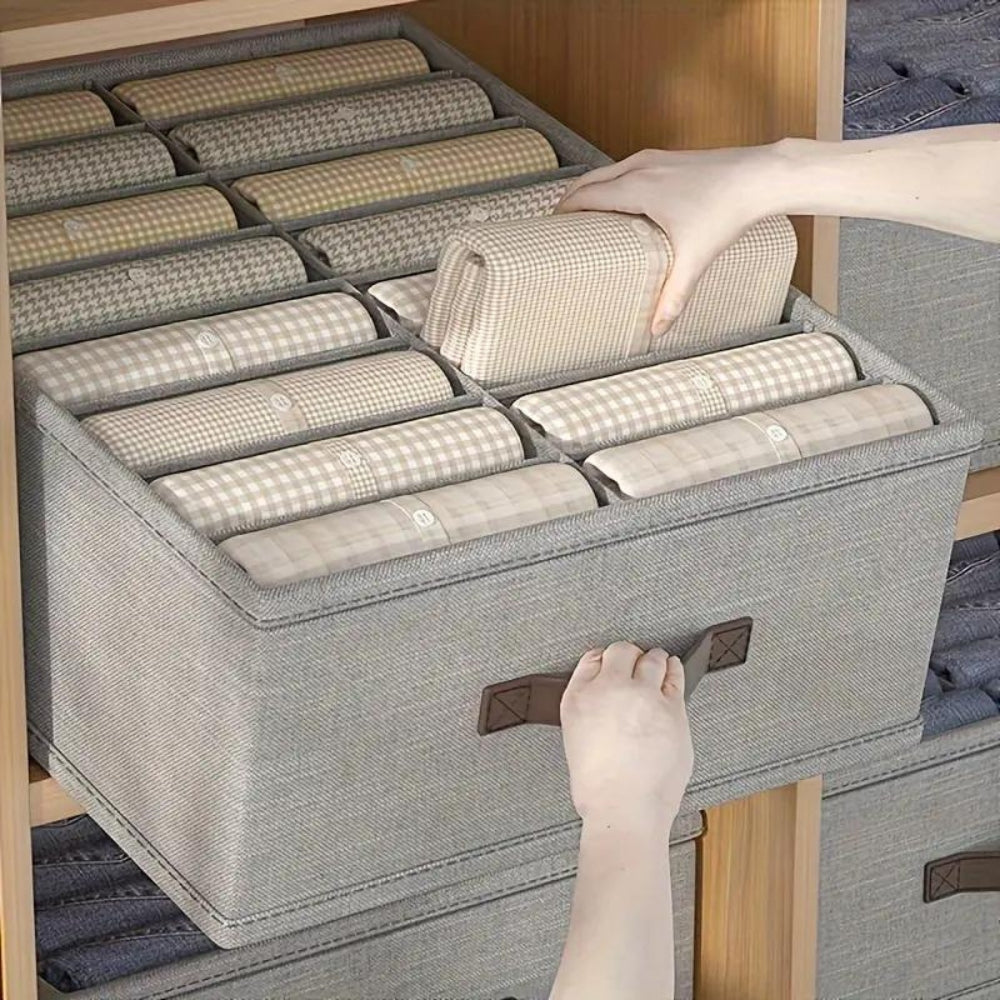 Modern Grå Linne Förvaringsbehållare