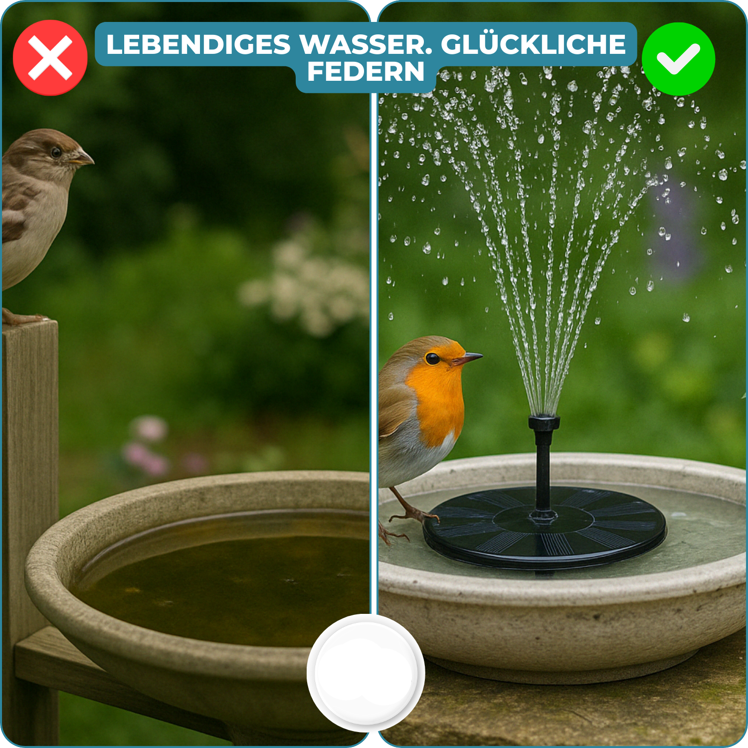 AquaBloom™ – Solart fontän för lugn och elegans i trädgården