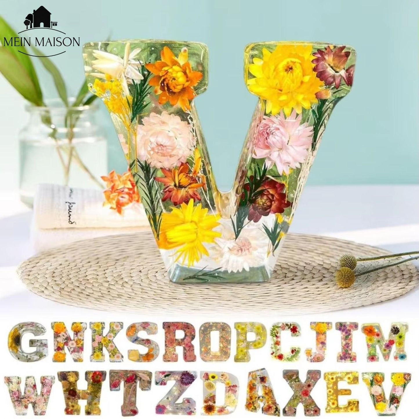 50% RABATT | FloraLetter™ - Blomsterlampbokstäver av harts