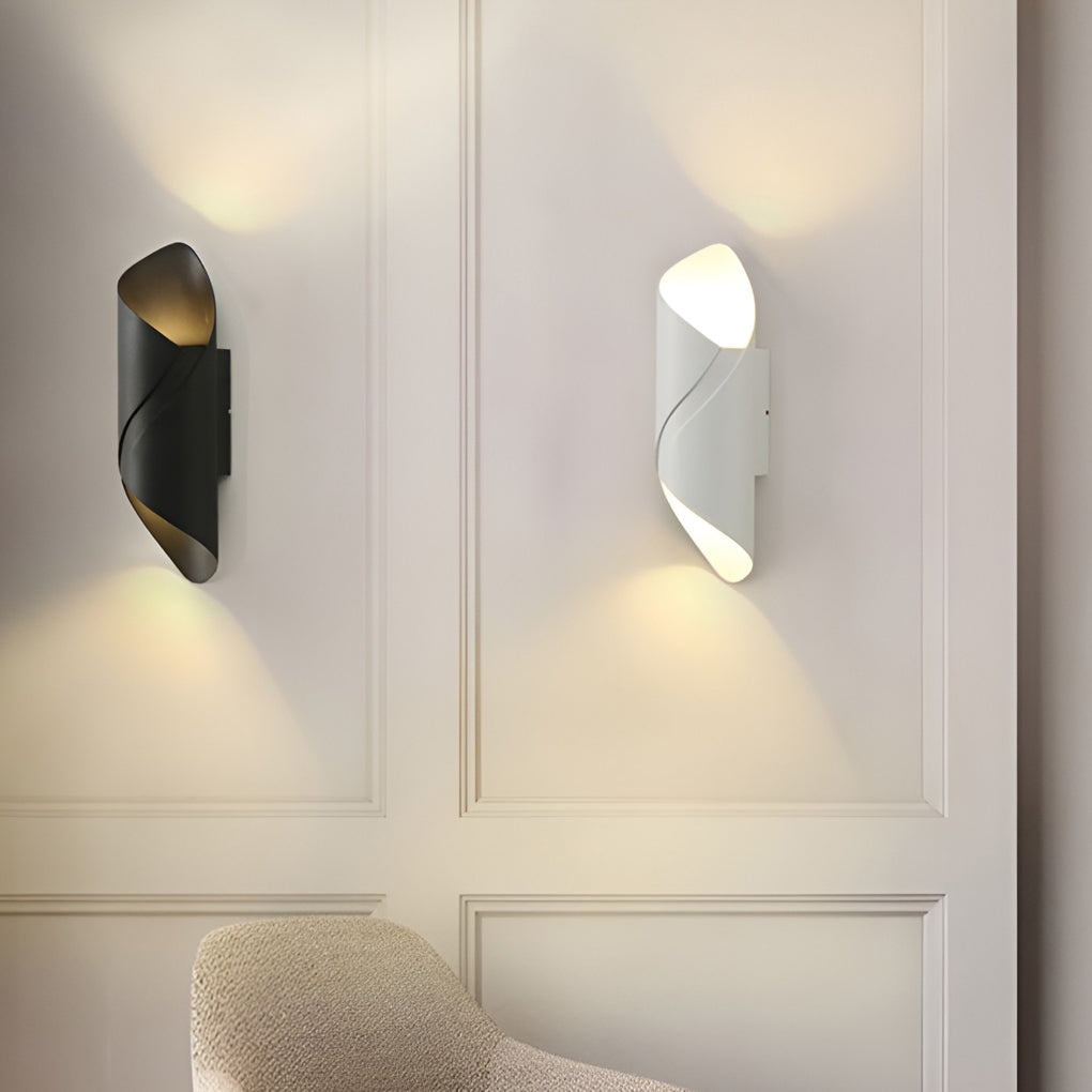 Vägglampa modern svart aluminium utomhus vägglampa
