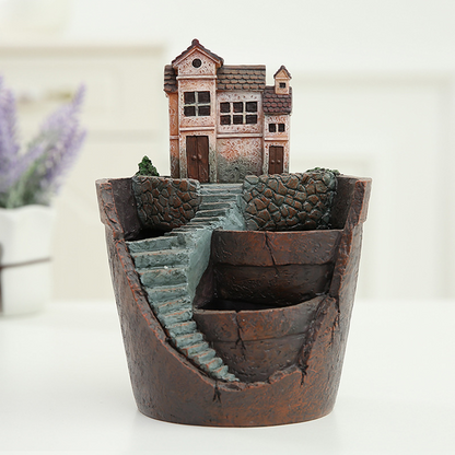 Sukulent Dekorationsblomkruka för Mini-Trädgård – Bonsai Planteringskruka för Mikrolandskap och Trädgård