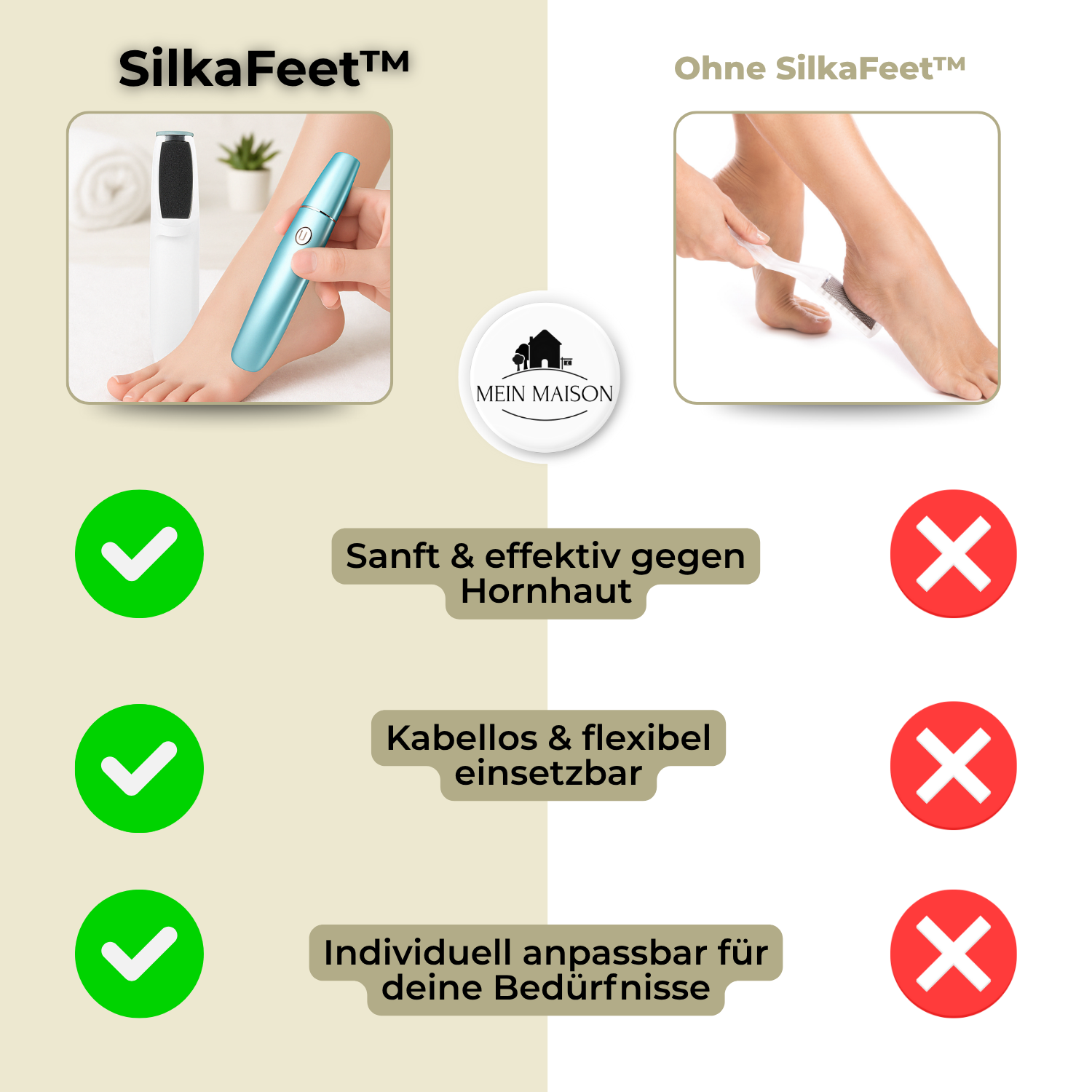 SilkaFeet™ – Lätta släta och välvårdade fötter
