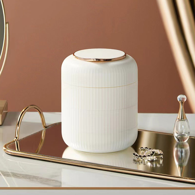 Carvallo – Stapelbar smyckeshållare med flera lager med kompakt spegel och elegant design